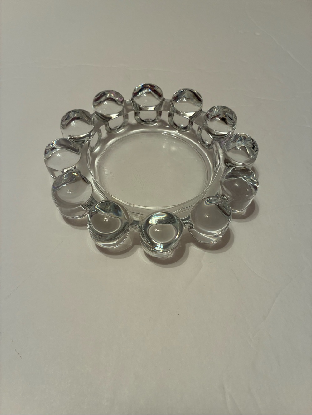 MCM Unbranded Bubble Glass Trinket Dish Ashtray 5.25 Inches Diameter - Picture 2 of 4